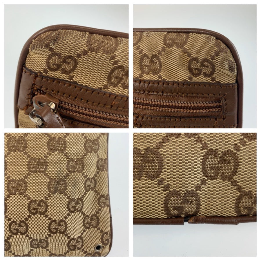 25532
GUCCI グッチ ブラウン ベージュ GGキャンバス / レザー 90479 ショルダーバッグ ポシェット レディース B14
