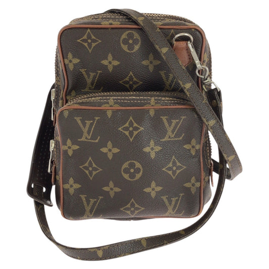 25533
LOUIS VUITTON ルイヴィトン モノグラム ミニ アマゾン ブラウン シルバー金具 PVC M45238 ショルダーバッグ ポシェット レディース AB28