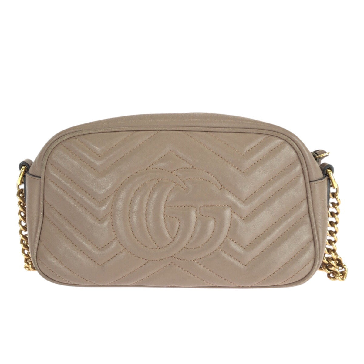 25536
GUCCI グッチ GGマーモント ベージュ ゴールド金具 レザー 447632 ショルダーバッグ メッセンジャーバッグ レディース AB50