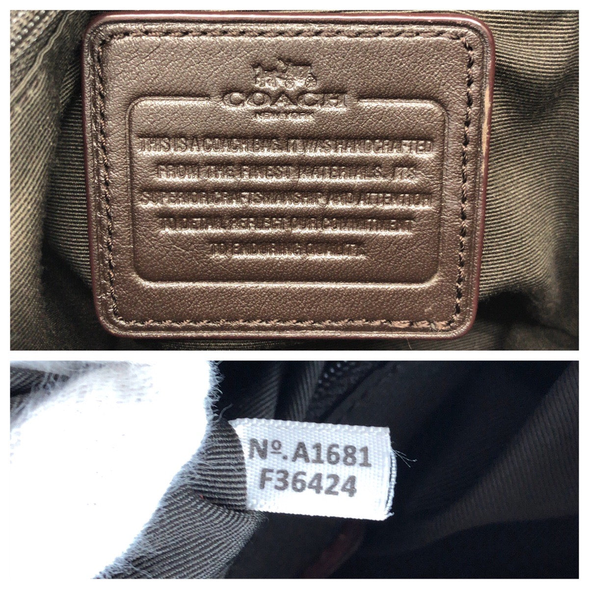 25542
COACH コーチ アウトライン シグネチャー ベージュ ブラウン ゴールド金具 キャンバス / レザー F36424 ショルダーバッグ レディース ABP14