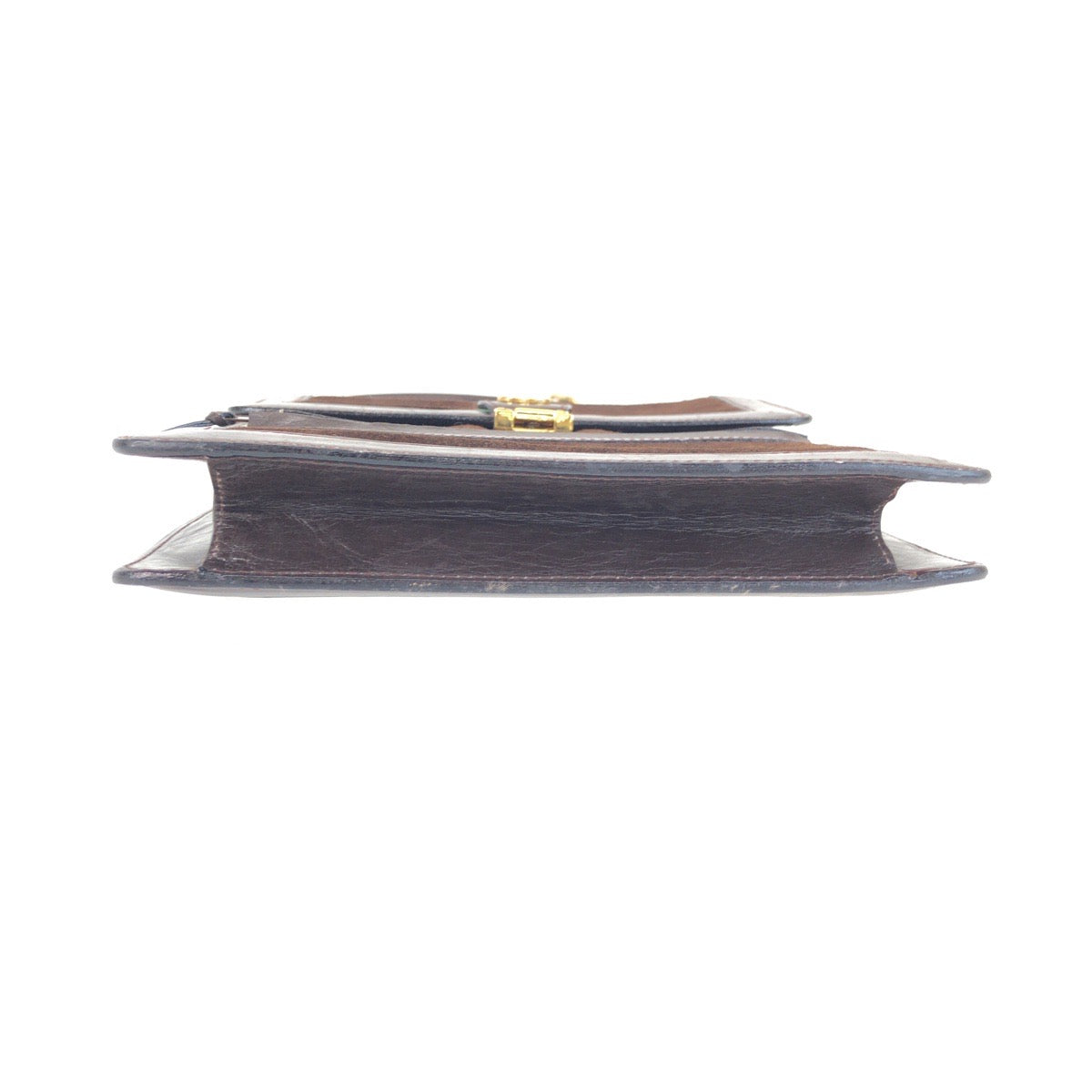 25547
GUCCI グッチ ヴィンテージ シェリーライン ブラウン ゴールド金具 スウェード / レザー ショルダーバッグ レディース ABP35
