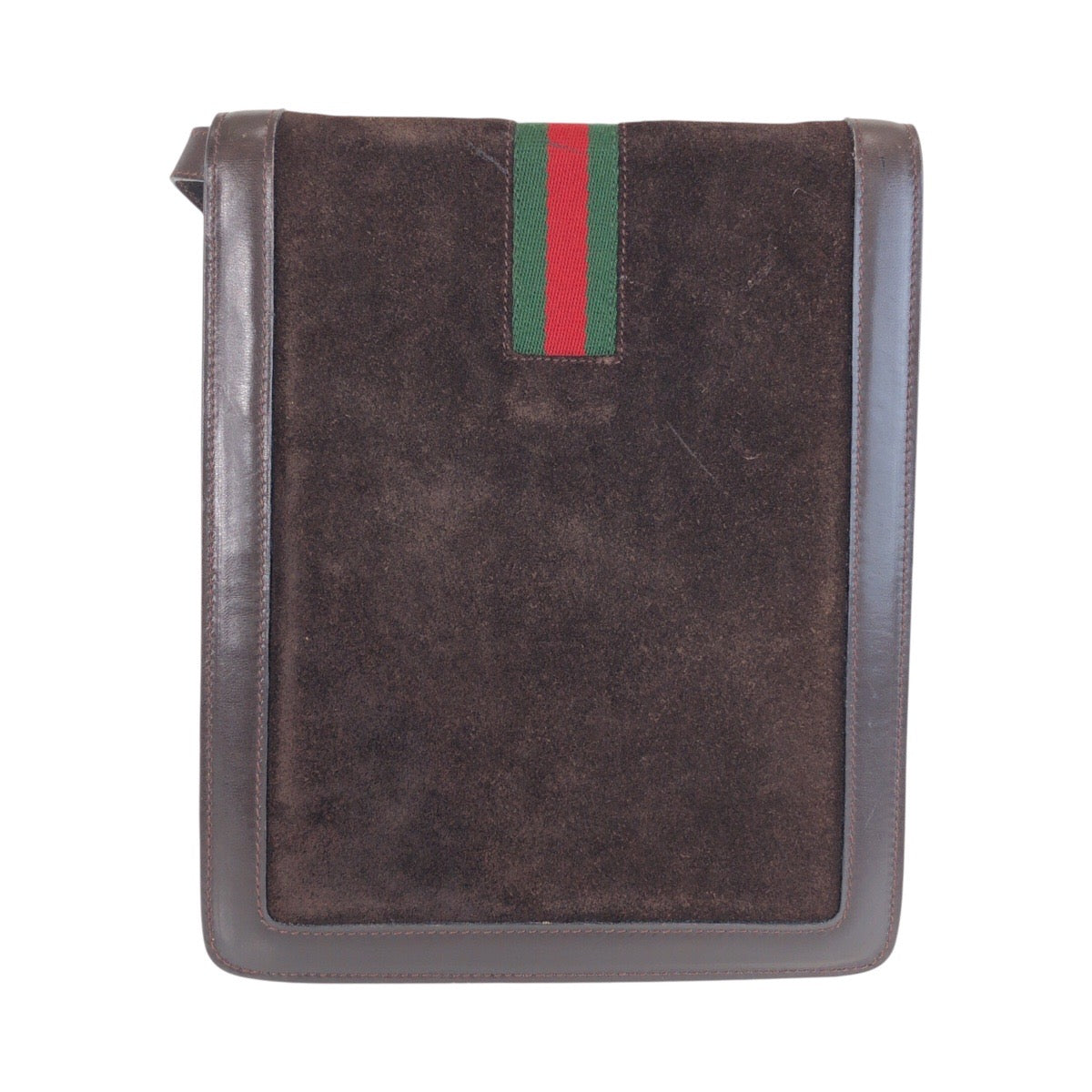25547
GUCCI グッチ ヴィンテージ シェリーライン ブラウン ゴールド金具 スウェード / レザー ショルダーバッグ レディース ABP35