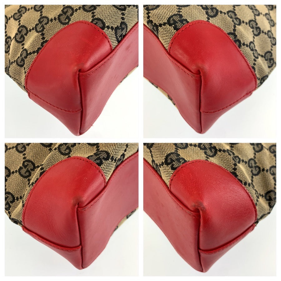 25548
GUCCI グッチ レッド ベージュ GGキャンバス / レザー 002 1119 トートバッグ ショルダーバッグ レディース ABP35