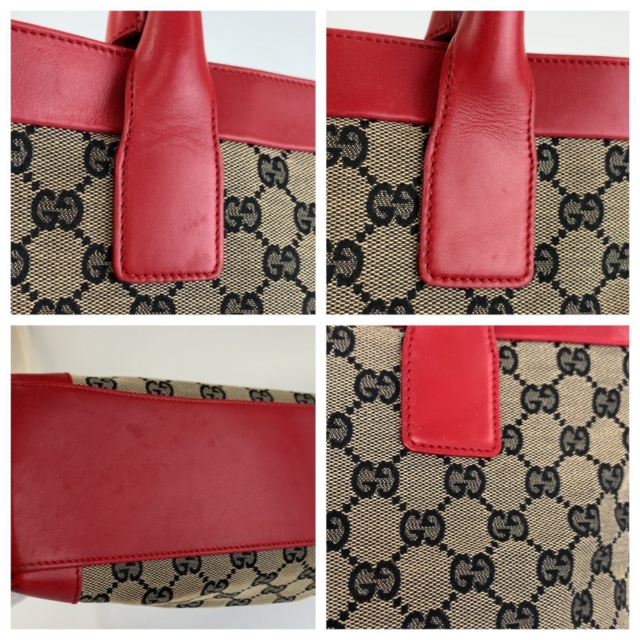 25548
GUCCI グッチ レッド ベージュ GGキャンバス / レザー 002 1119 トートバッグ ショルダーバッグ レディース ABP35