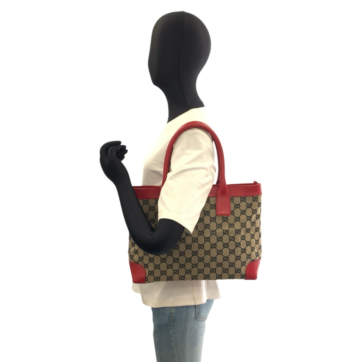 25548
GUCCI グッチ レッド ベージュ GGキャンバス / レザー 002 1119 トートバッグ ショルダーバッグ レディース ABP35