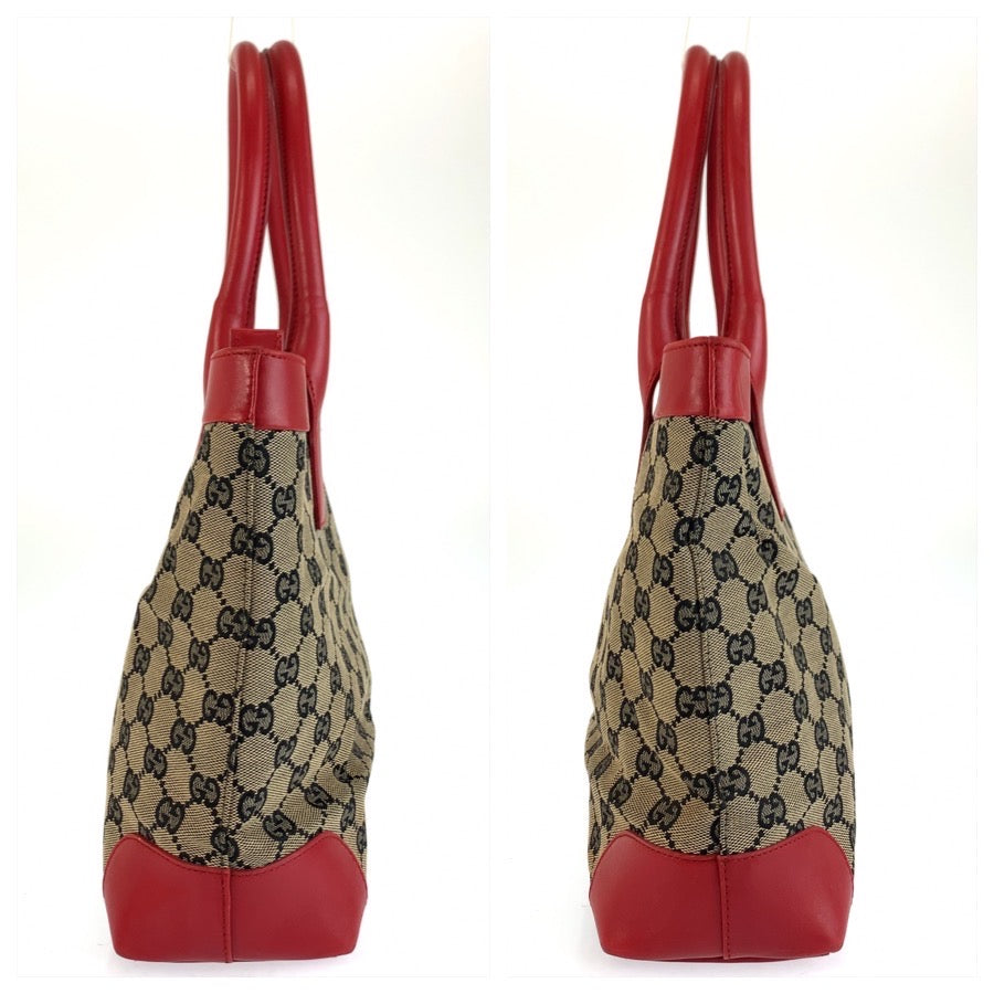 25548
GUCCI グッチ レッド ベージュ GGキャンバス / レザー 002 1119 トートバッグ ショルダーバッグ レディース ABP35