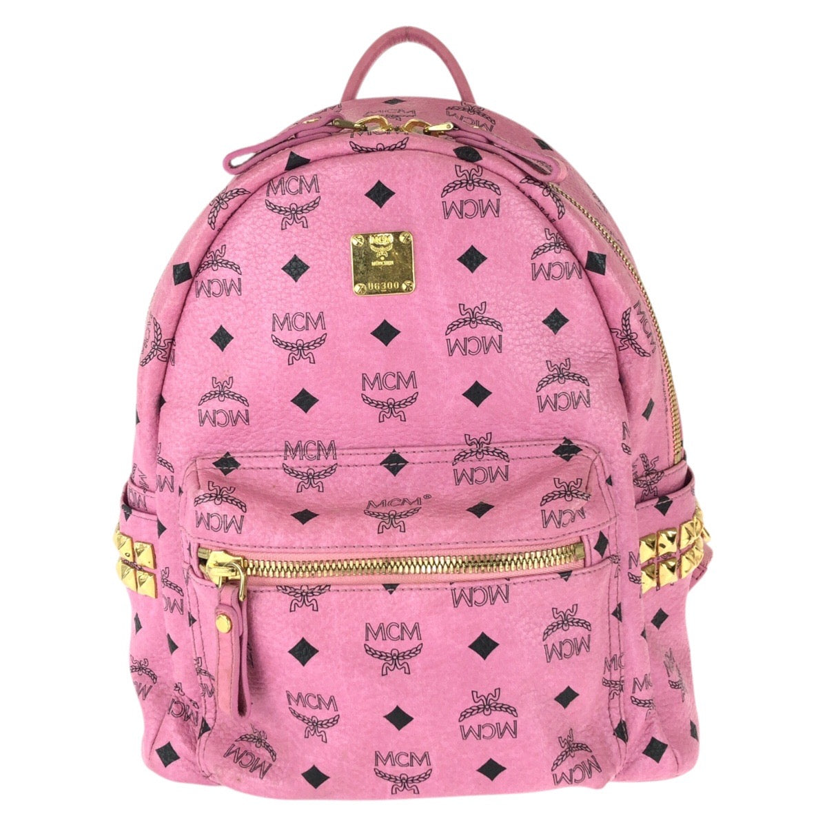 25549
MCM エム シー エム ヴィセトス Stark ピンク ゴールド金具 レザー MMK3AVE37PK001 リュックサック バックパック レディース ABP37