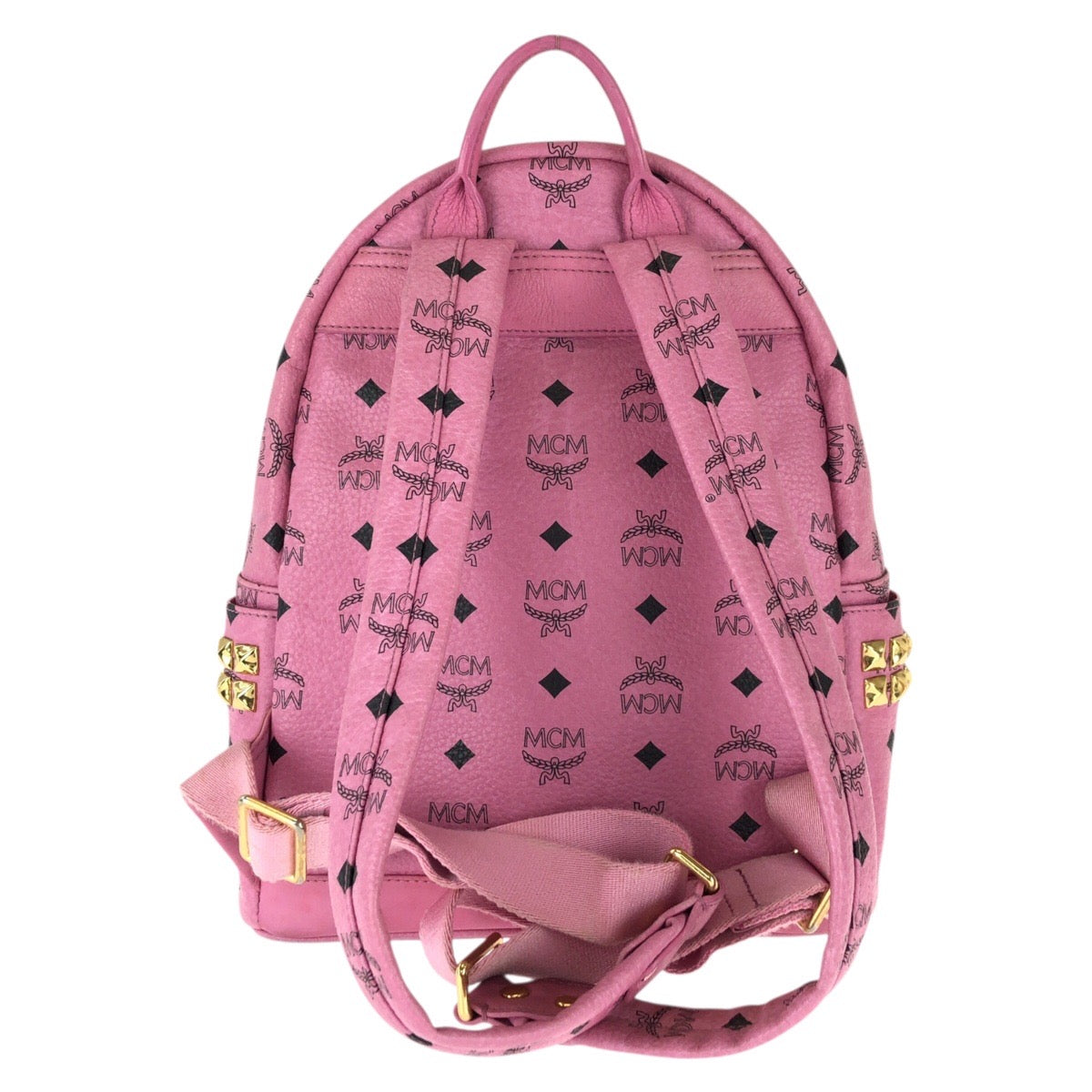 25549
MCM エム シー エム ヴィセトス Stark ピンク ゴールド金具 レザー MMK3AVE37PK001 リュックサック バックパック レディース ABP37