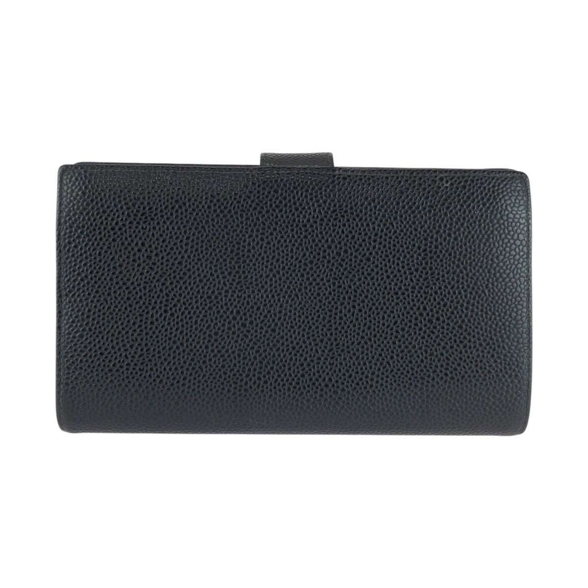 25553
CHANEL シャネル ココマーク がま口 ブラック 黒 ゴールド金具 レザー 長財布 ロングウォレット レディース ABP56