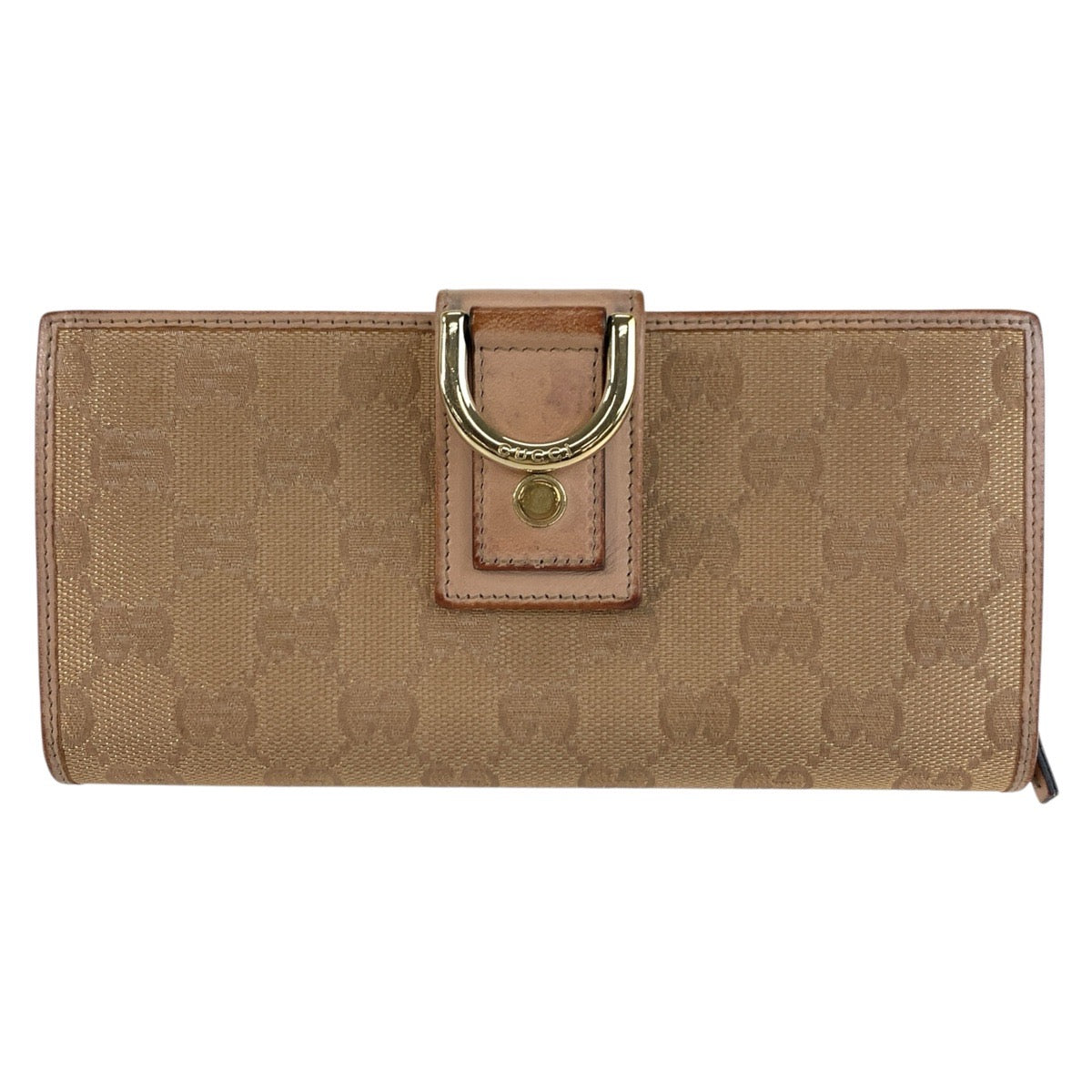 25555
GUCCI グッチ アビー ピンク ベージュ ゴールド金具 GGキャンバス / レザー 154256 長財布 ロングウォレット レディース AB14