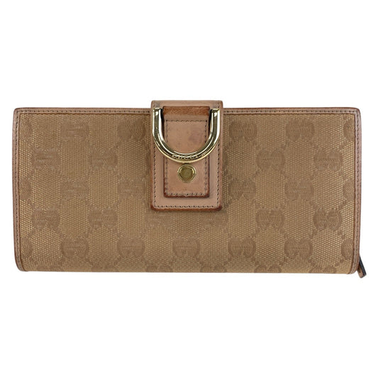 25555
GUCCI グッチ アビー ピンク ベージュ ゴールド金具 GGキャンバス / レザー 154256 長財布 ロングウォレット レディース AB14