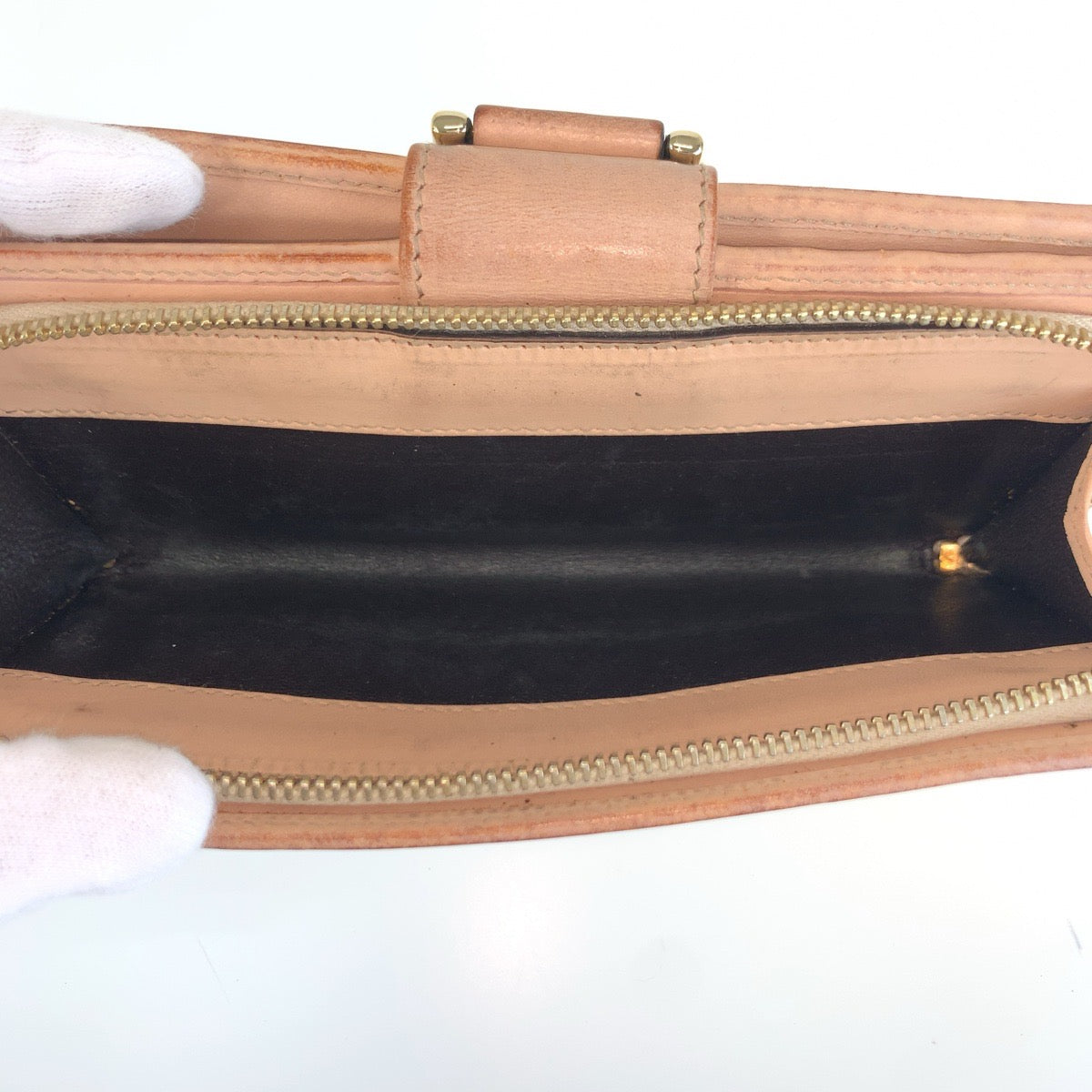 25555
GUCCI グッチ アビー ピンク ベージュ ゴールド金具 GGキャンバス / レザー 154256 長財布 ロングウォレット レディース AB14