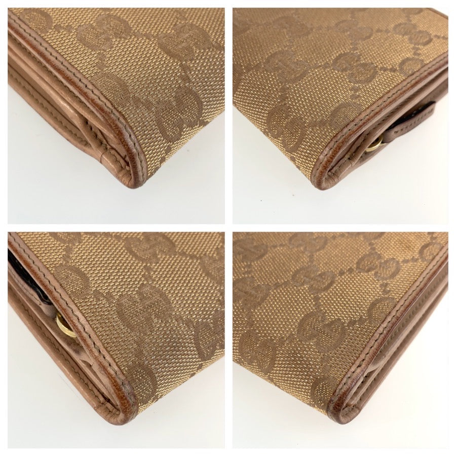 25555
GUCCI グッチ アビー ピンク ベージュ ゴールド金具 GGキャンバス / レザー 154256 長財布 ロングウォレット レディース AB14