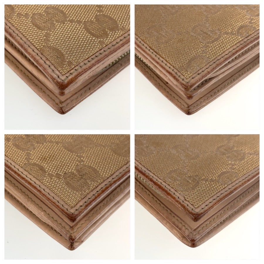 25555
GUCCI グッチ アビー ピンク ベージュ ゴールド金具 GGキャンバス / レザー 154256 長財布 ロングウォレット レディース AB14