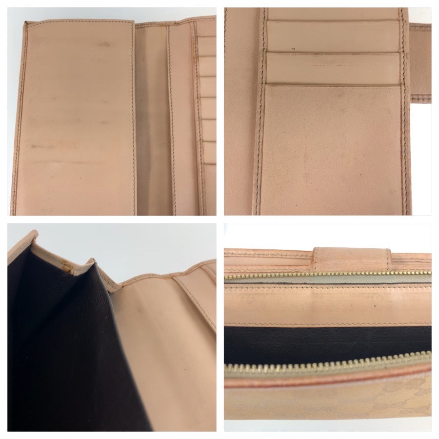 25555
GUCCI グッチ アビー ピンク ベージュ ゴールド金具 GGキャンバス / レザー 154256 長財布 ロングウォレット レディース AB14