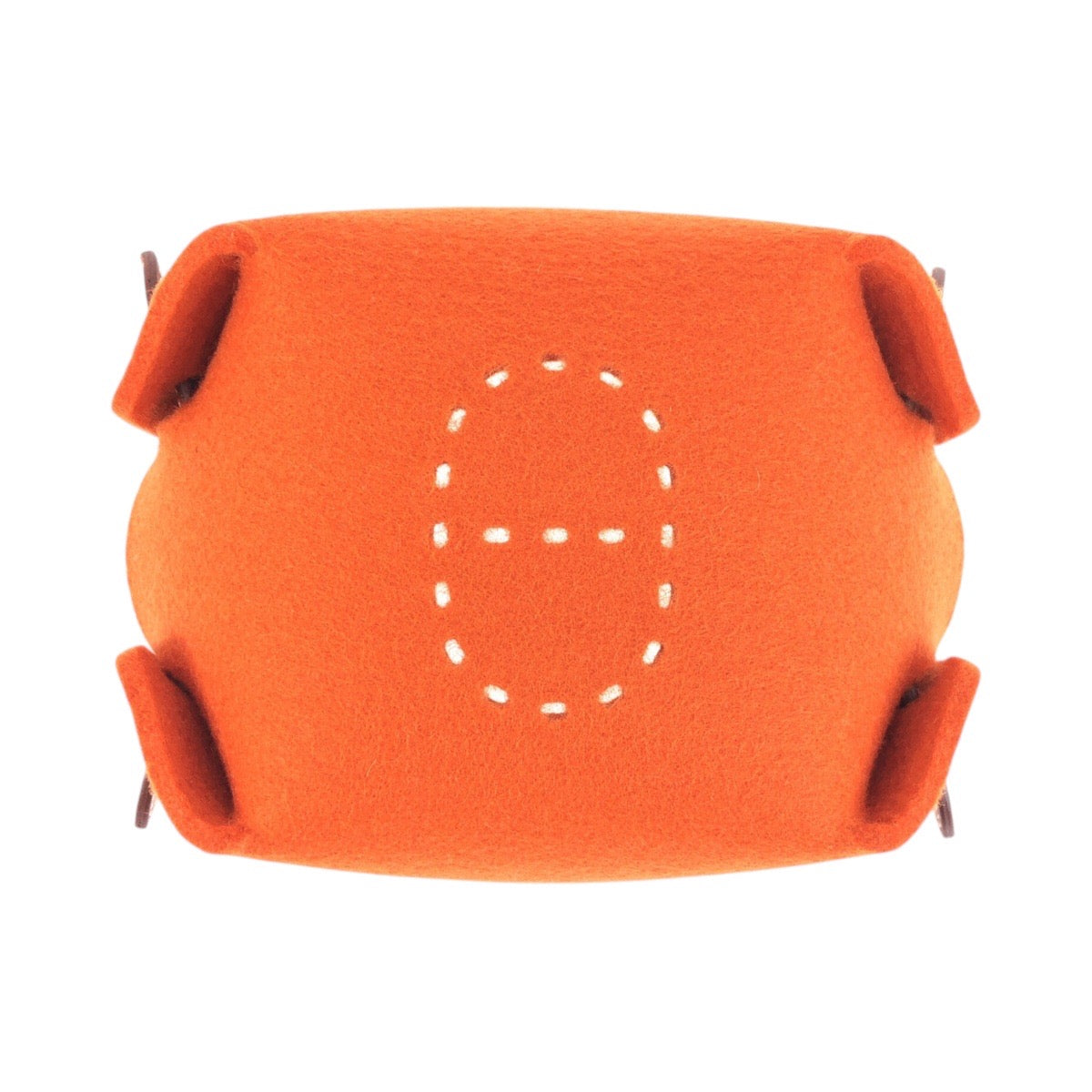 25556
HERMES エルメス ヴィド ポッシュ パスパス MM オレンジ ブラウン フェルト / レザー トレー 小物入れ アクセサリー入れ X刻印 レディース A21