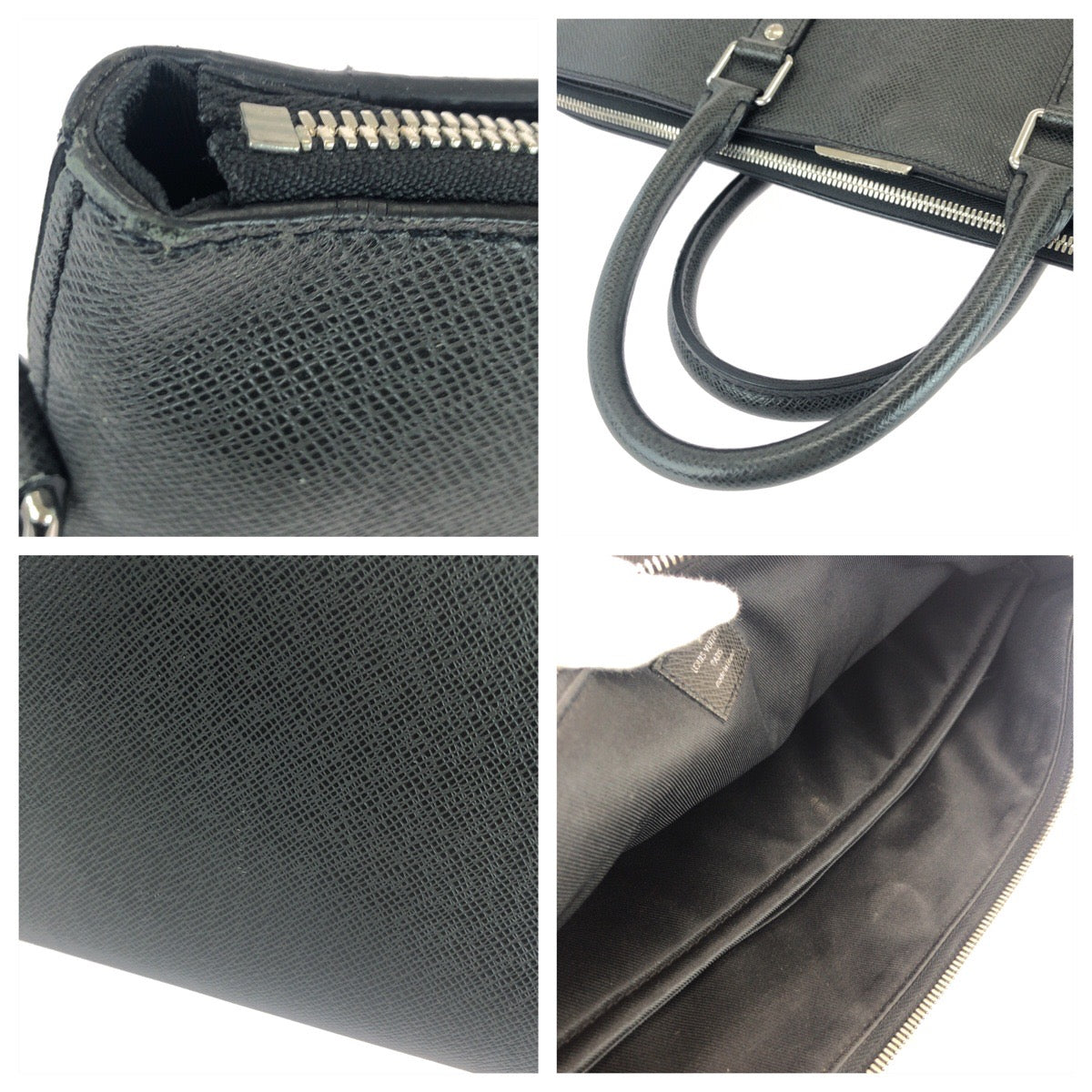 25561
LOUIS VUITTON ルイヴィトン タイガ アントン ブラック 黒 シルバー金具 レザー M33416 ビジネスバッグ ブリーフケース メンズ ABP56