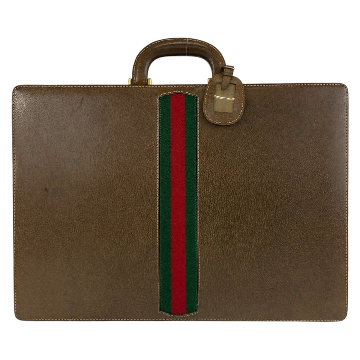 25563
GUCCI グッチ ヴィンテージ シェリーライン ブラウン レザー 20 ブリーフケース アタッシュケース メンズ ABP58