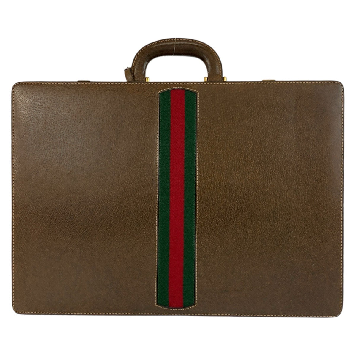25563
GUCCI グッチ ヴィンテージ シェリーライン ブラウン レザー 20 ブリーフケース アタッシュケース メンズ ABP58