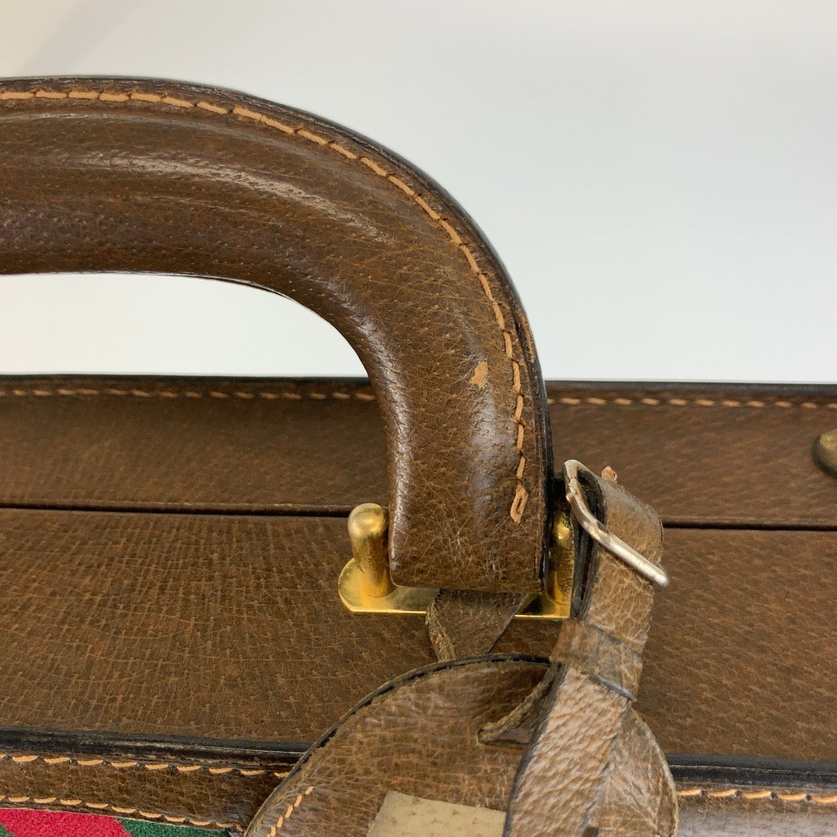 25563
GUCCI グッチ ヴィンテージ シェリーライン ブラウン レザー 20 ブリーフケース アタッシュケース メンズ ABP58