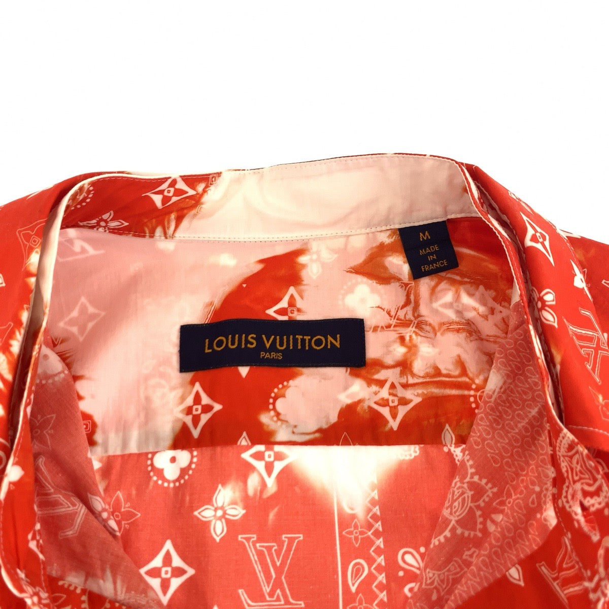 25567
LOUIS VUITTON ルイヴィトン モノグラム バンダナ サイズM オレンジ コットン 半袖シャツ アロハシャツ メンズ ABP49