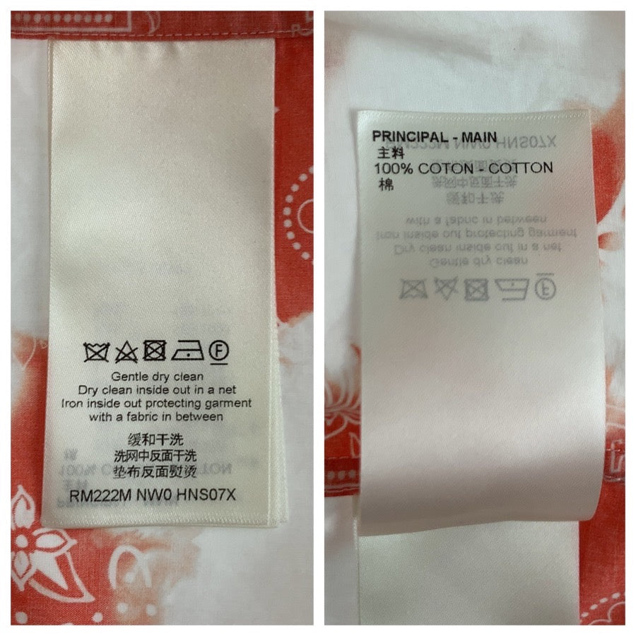 25567
LOUIS VUITTON ルイヴィトン モノグラム バンダナ サイズM オレンジ コットン 半袖シャツ アロハシャツ メンズ ABP49