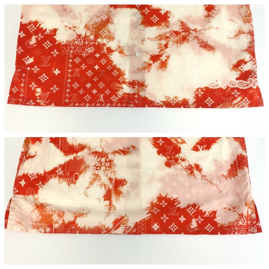 25567
LOUIS VUITTON ルイヴィトン モノグラム バンダナ サイズM オレンジ コットン 半袖シャツ アロハシャツ メンズ ABP49
