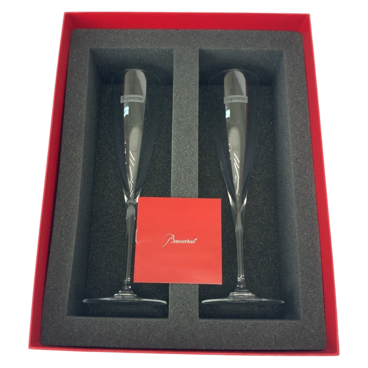 25574
Supreme シュプリーム 19AW Baccarat Dom Perignon Flute Set クリア ガラス シャンパングラス 2本セット メンズ N56