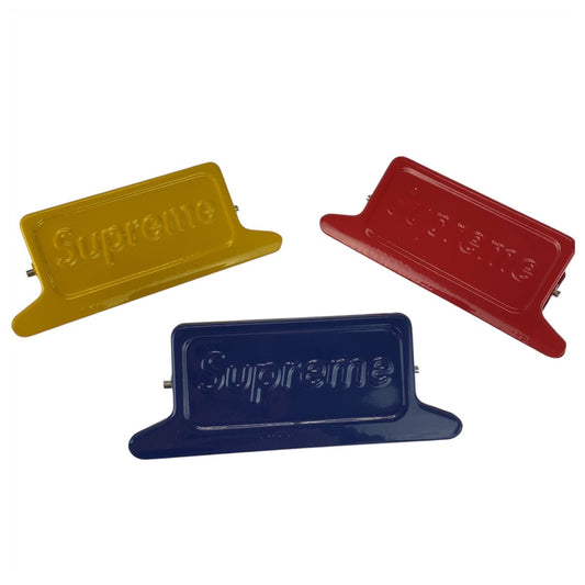 25585
Supreme シュプリーム SUPREME×DULTON レッド ブルー イエロー メタル 雑貨 クリップ 3色セット メンズ N7