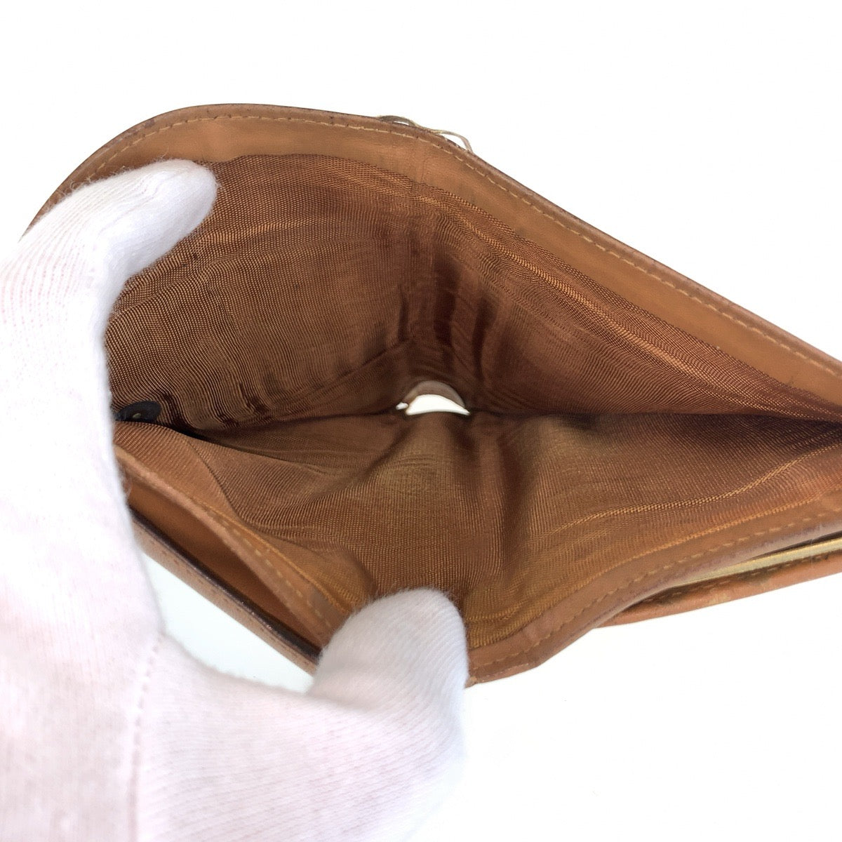 25594
CELINE セリーヌ ヴィンテージ マカダム ベージュ ブラウン PVC / レザー M07 折り財布 コンパクトウォレット レディース AB1