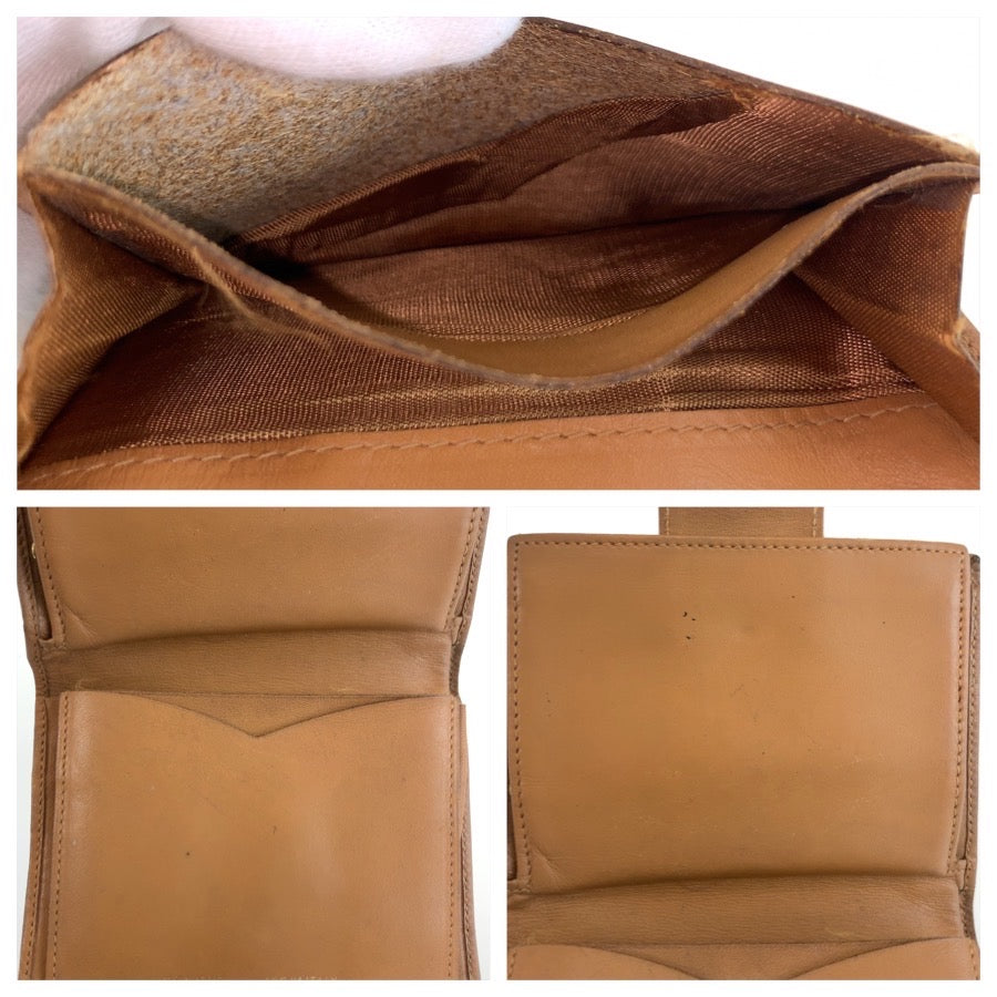 25594
CELINE セリーヌ ヴィンテージ マカダム ベージュ ブラウン PVC / レザー M07 折り財布 コンパクトウォレット レディース AB1