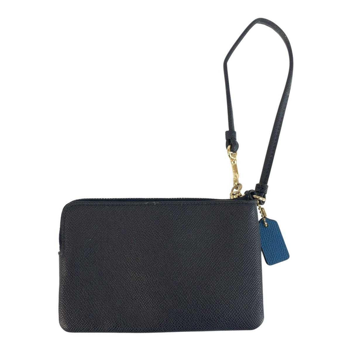 25599
COACH コーチ ブルー ネイビー ゴールド金具 レザー 65141 リストレットポーチ コインケース レディース ABP1