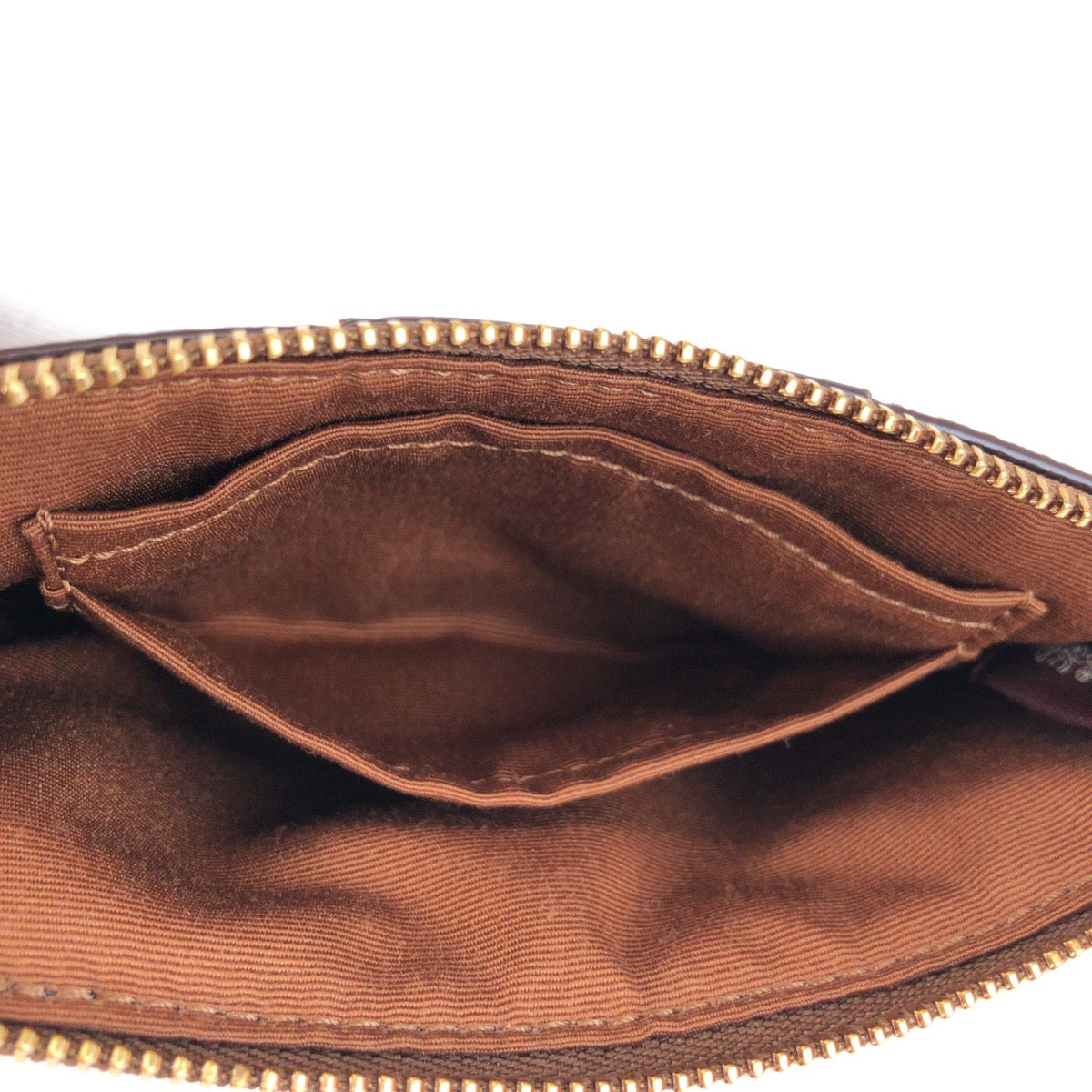 25600
COACH コーチ シグネチャー ブラウン ゴールド金具 PVC F58035 リストレットポーチ コインケース レディース A1