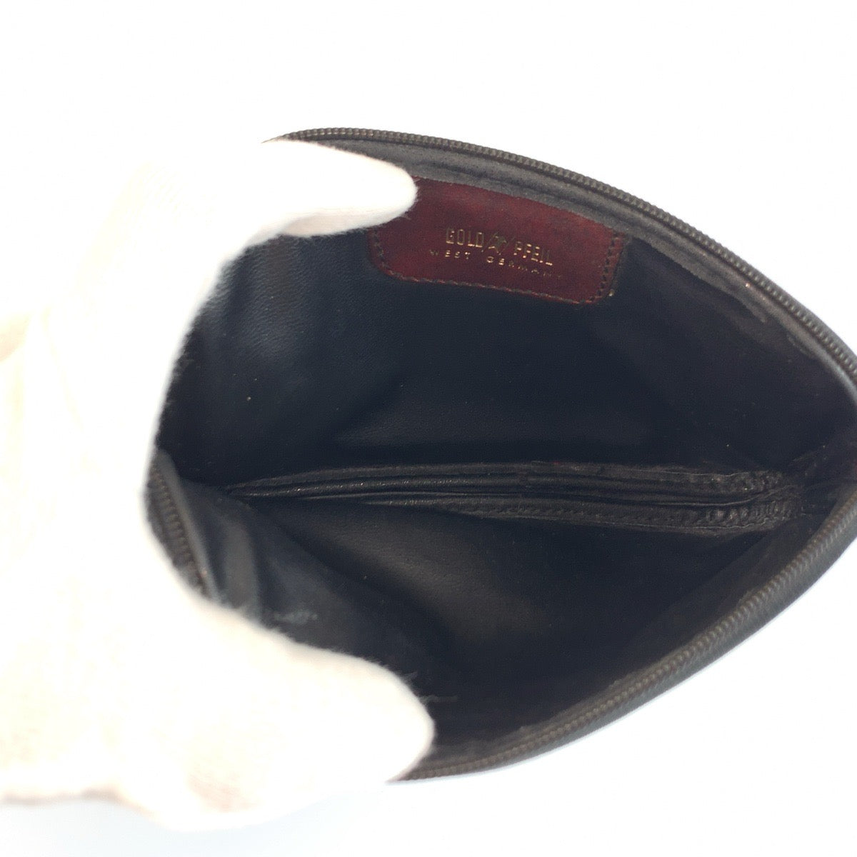25604
GOLD PFEIL ゴールドファイル ワインレッド ゴールド金具 レザー ポーチ 小物入れ メンズ ABP1