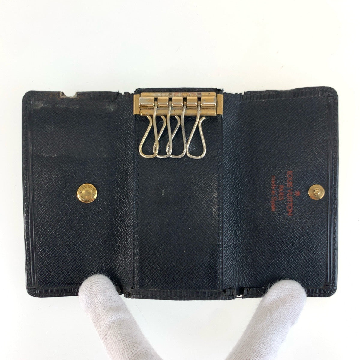 25605
LOUIS VUITTON ルイ ヴィトン エピ ミュルティクレ4 ブラック 黒 ゴールド金具 レザー M63822 キーケース 4連 メンズ AB1