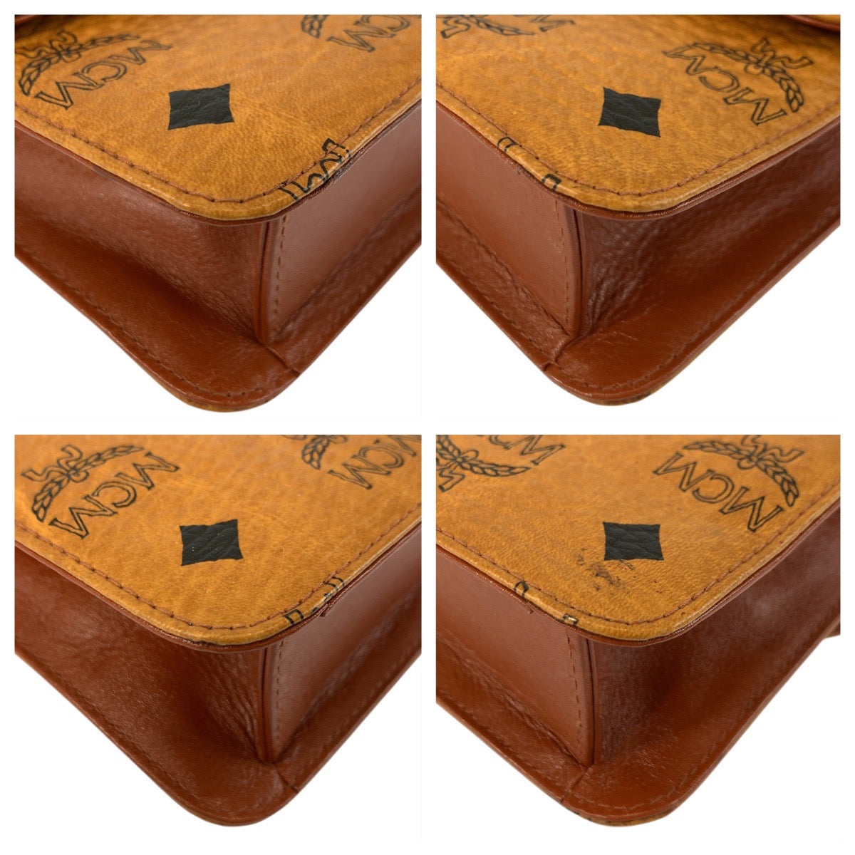25614
MCM エム シー エム ヴィセトス ロゴグラム ブラウン ゴールド金具 レザー D2972 チェーンショルダーバッグ ハンドバッグ 2way レディース ABP28