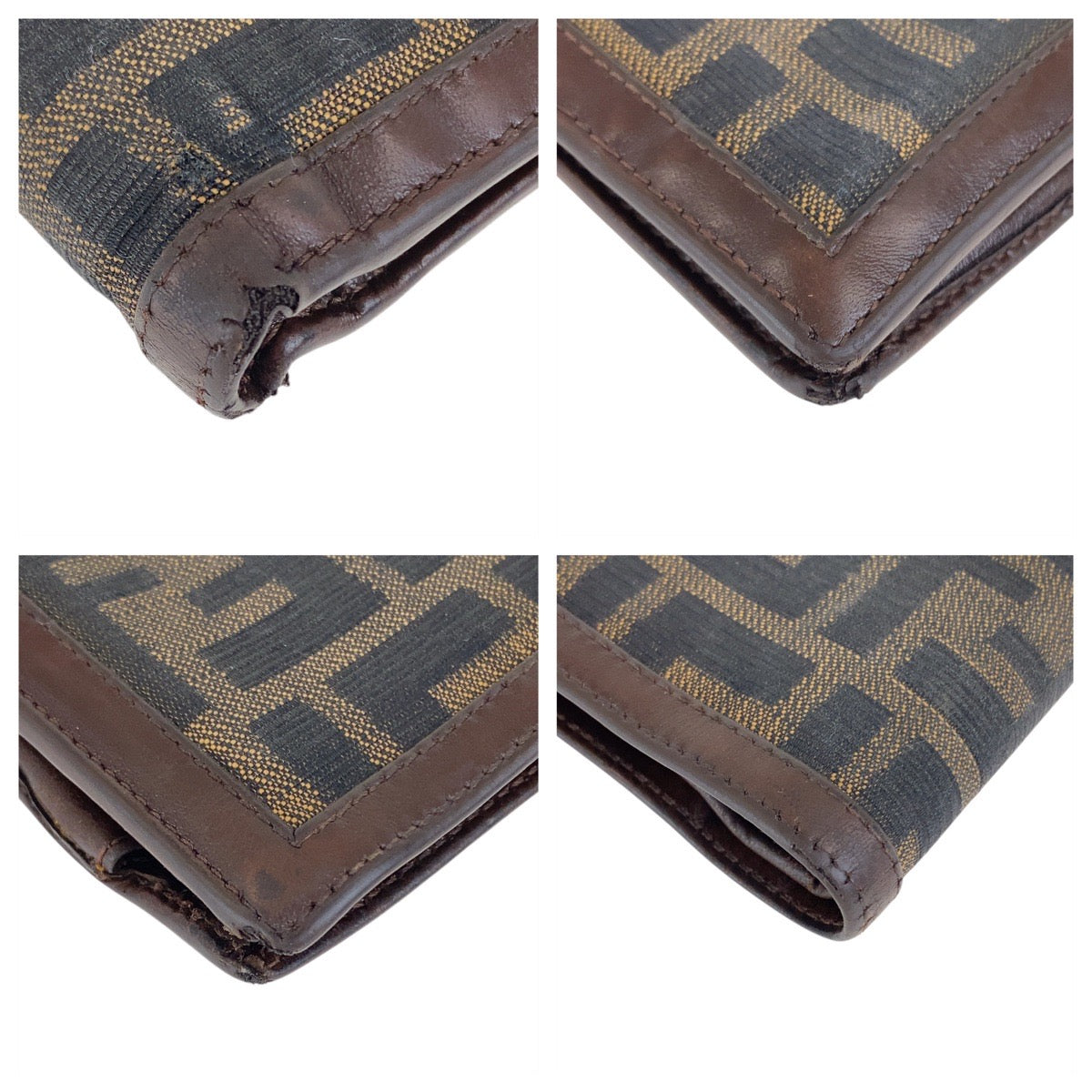 25619
FENDI フェンディ ヴィンテージ ズッカ ブラウン シルバー金具 レザー / キャンバス 810 11018 6877 折り財布 コンパクトウォレット メンズ BC6