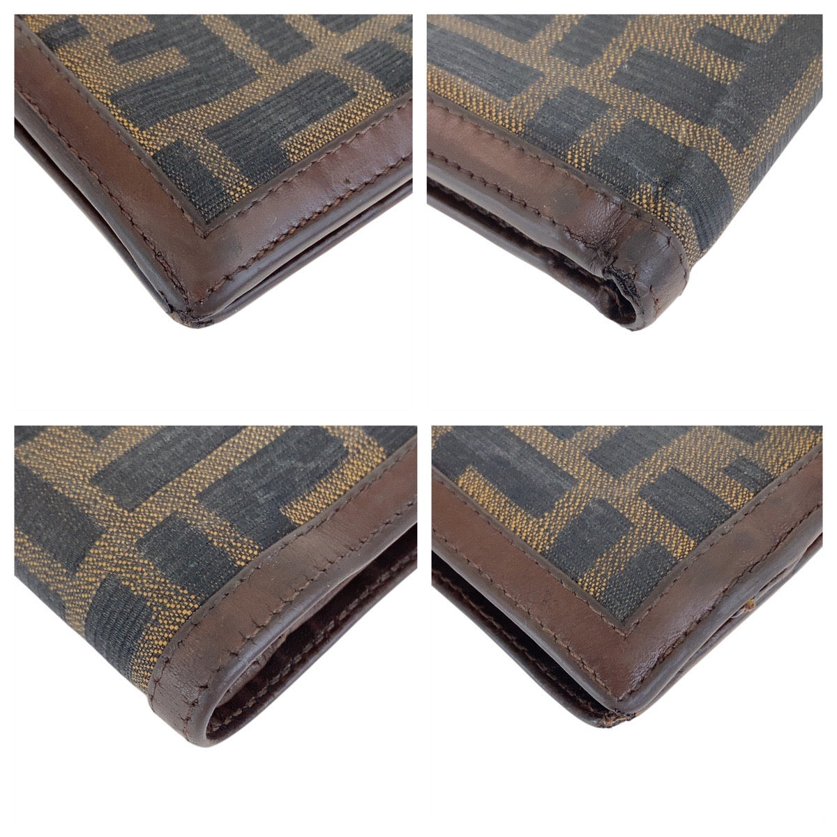 25619
FENDI フェンディ ヴィンテージ ズッカ ブラウン シルバー金具 レザー / キャンバス 810 11018 6877 折り財布 コンパクトウォレット メンズ BC6