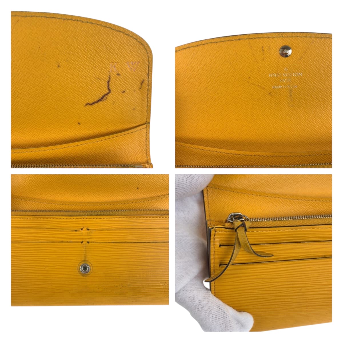 25624
LOUIS VUITTON ルイヴィトン エピ ポルトフォイユ エミリー イエロー シルバー金具 エピレザー M60716 長財布 ロングウォレット レディース AB10