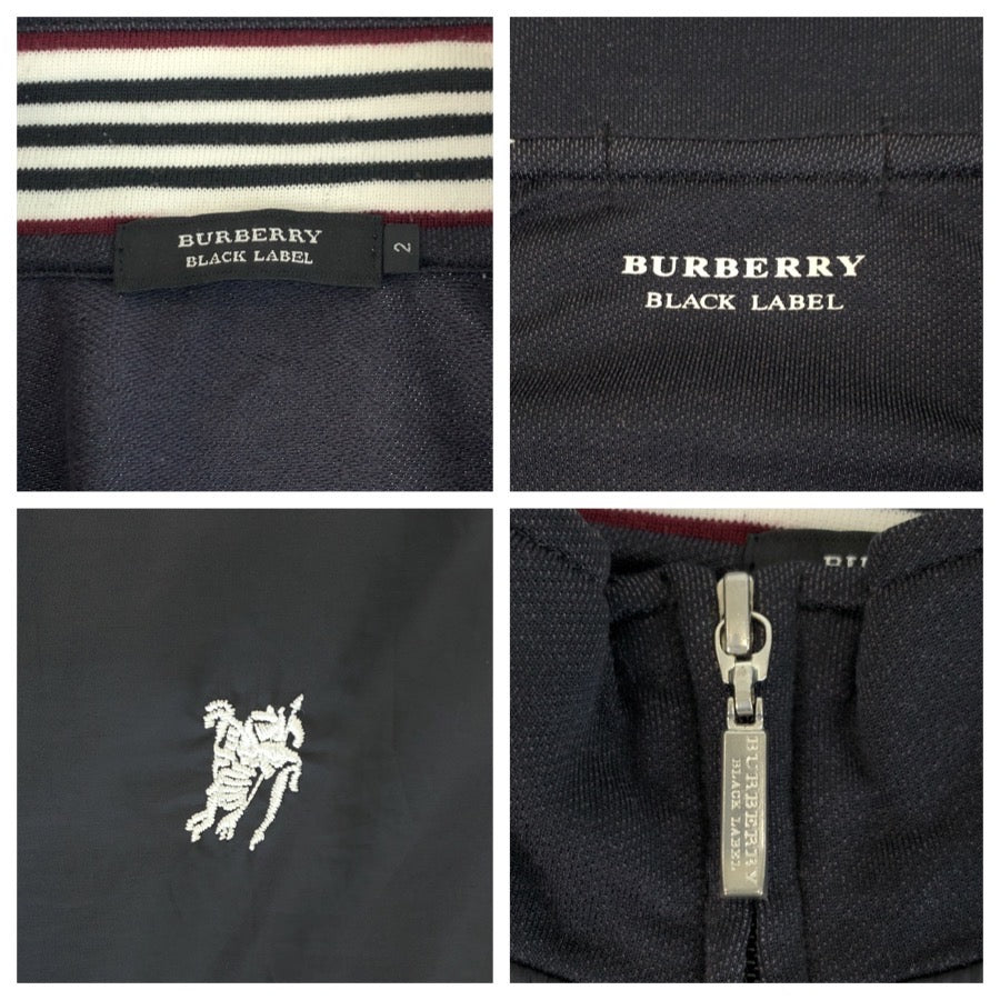 25625
BURBERRY BLACK LABEL バーバリーブラックレーベル サイズ2 ブラック ホワイト ポリエステル / コットン / ポリウレタン ジャージ トラックジャケット メンズ AB10