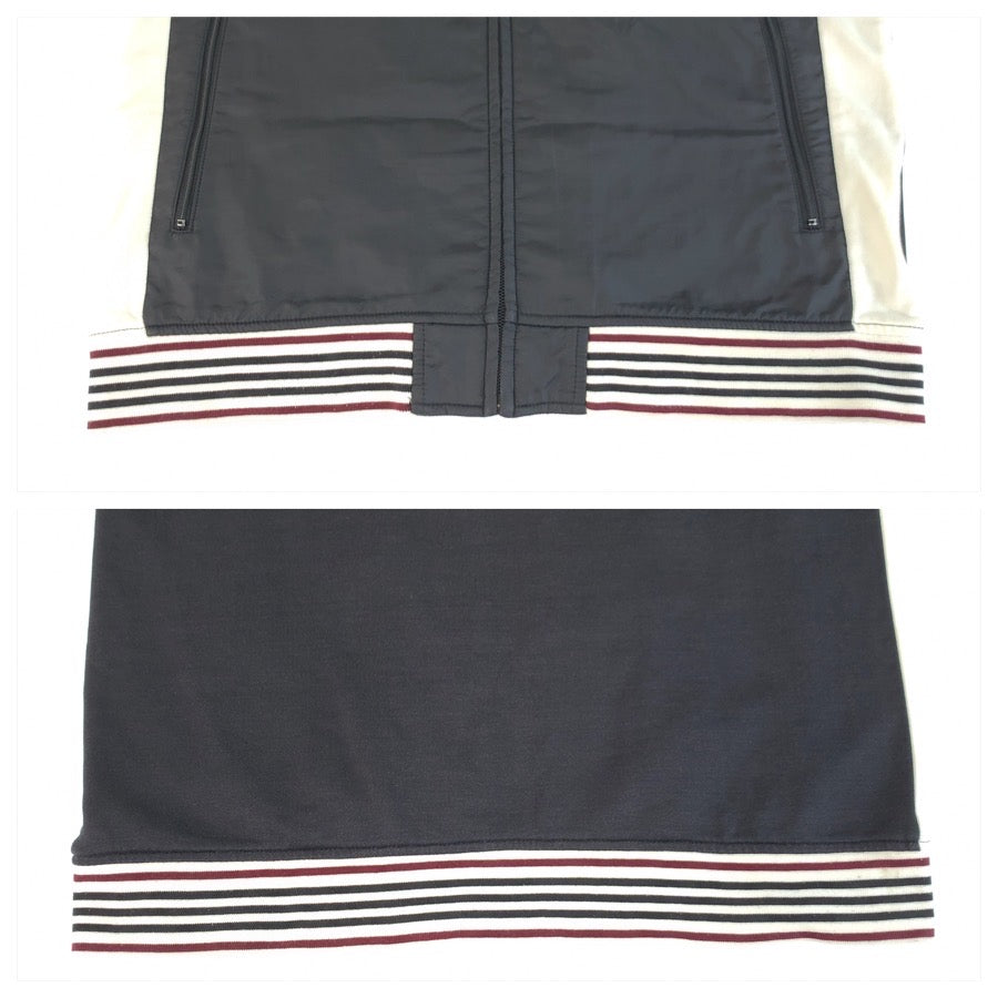 25625
BURBERRY BLACK LABEL バーバリーブラックレーベル サイズ2 ブラック ホワイト ポリエステル / コットン / ポリウレタン ジャージ トラックジャケット メンズ AB10