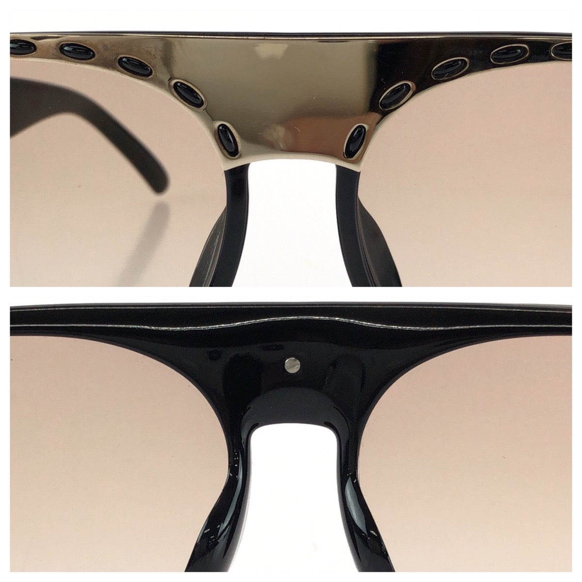 25627
Christian Dior クリスチャンディオール ヴィンテージ ブラック ゴールド プラスチック 2437A 80 サングラス フレームのみ ティアドロップ レディース ABP16
