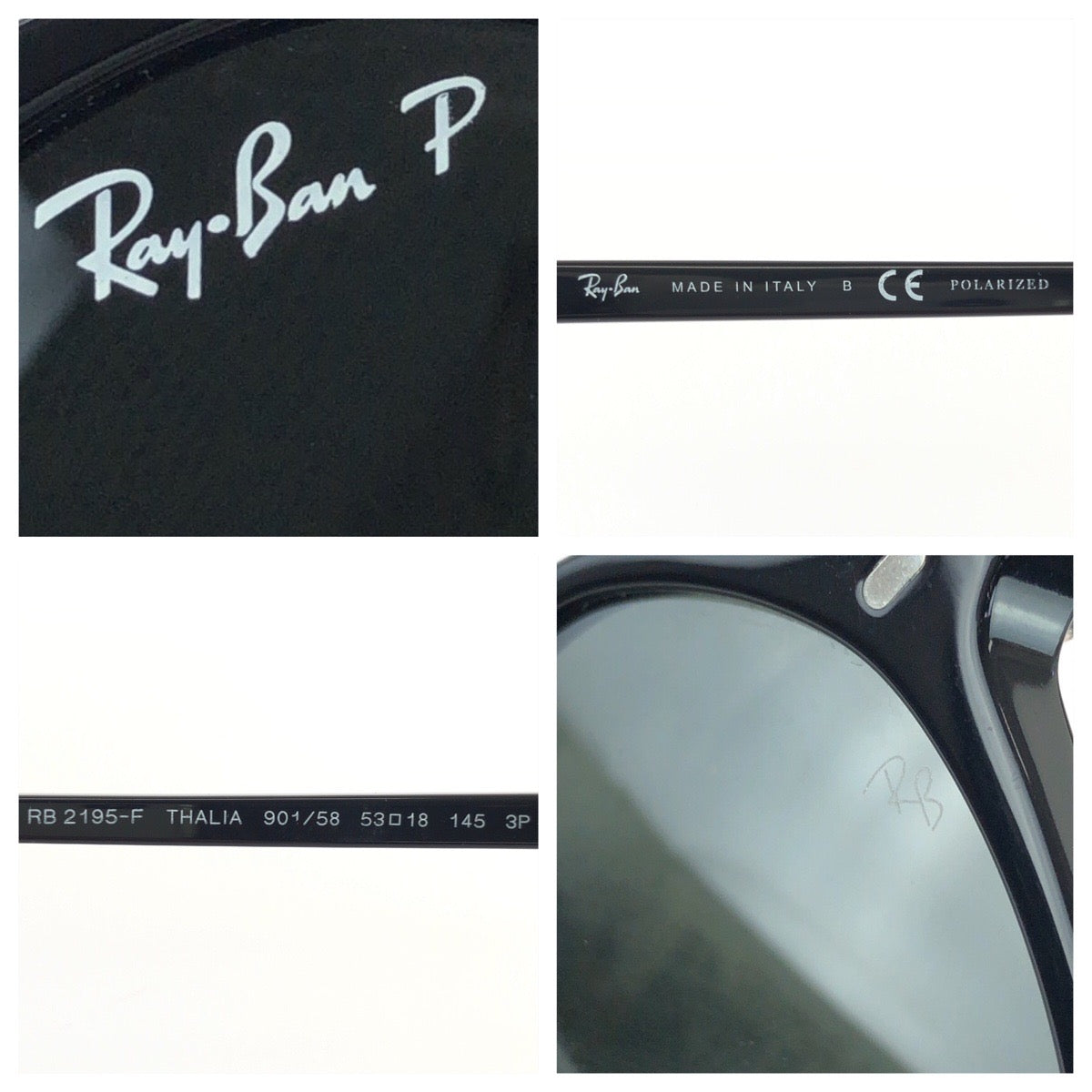 25628
Ray-Ban レイバン THALIA ブラック 黒 シルバー金具 プラスチック RB2195F サングラス 男女兼用 ラウンド レディース ABP16