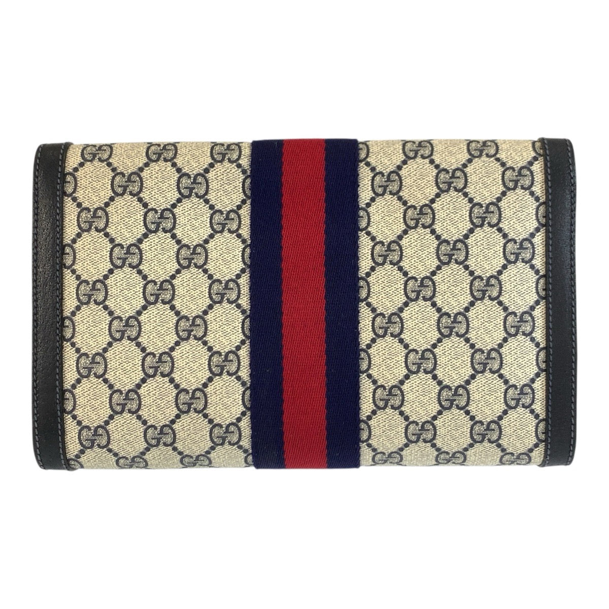 25631
GUCCI グッチ ヴィンテージ シェリーライン グレー ネイビー GGスプリームキャンバス / レザー 41 014 3087 25 クラッチバッグ セカンドバッグ 男女兼用 レディース AB24