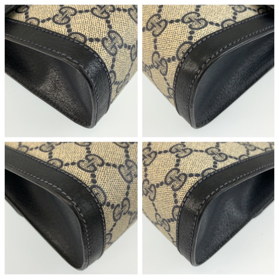 25631
GUCCI グッチ ヴィンテージ シェリーライン グレー ネイビー GGスプリームキャンバス / レザー 41 014 3087 25 クラッチバッグ セカンドバッグ 男女兼用 レディース AB24