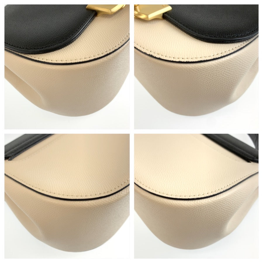 25632
Samantha Thavasa サマンサタバサ ロレッタ ブラック ホワイト ゴールド金具 レザー ハンドバッグ ショルダーバッグ 2way レディース A16
