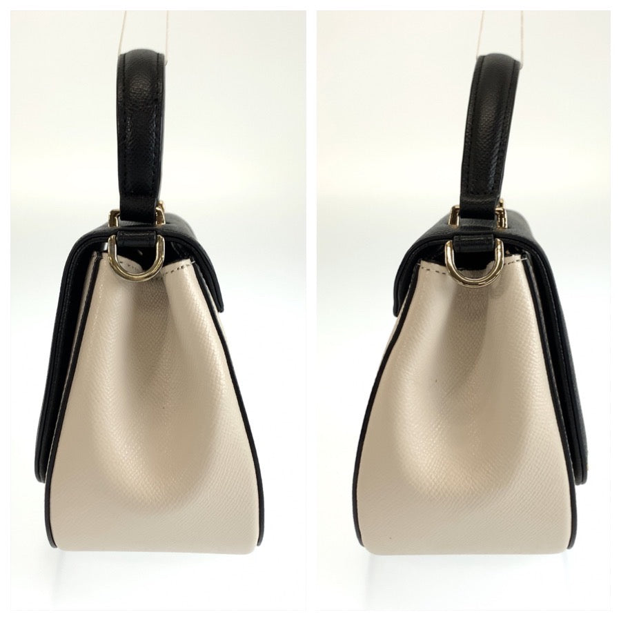 25632
Samantha Thavasa サマンサタバサ ロレッタ ブラック ホワイト ゴールド金具 レザー ハンドバッグ ショルダーバッグ 2way レディース A16