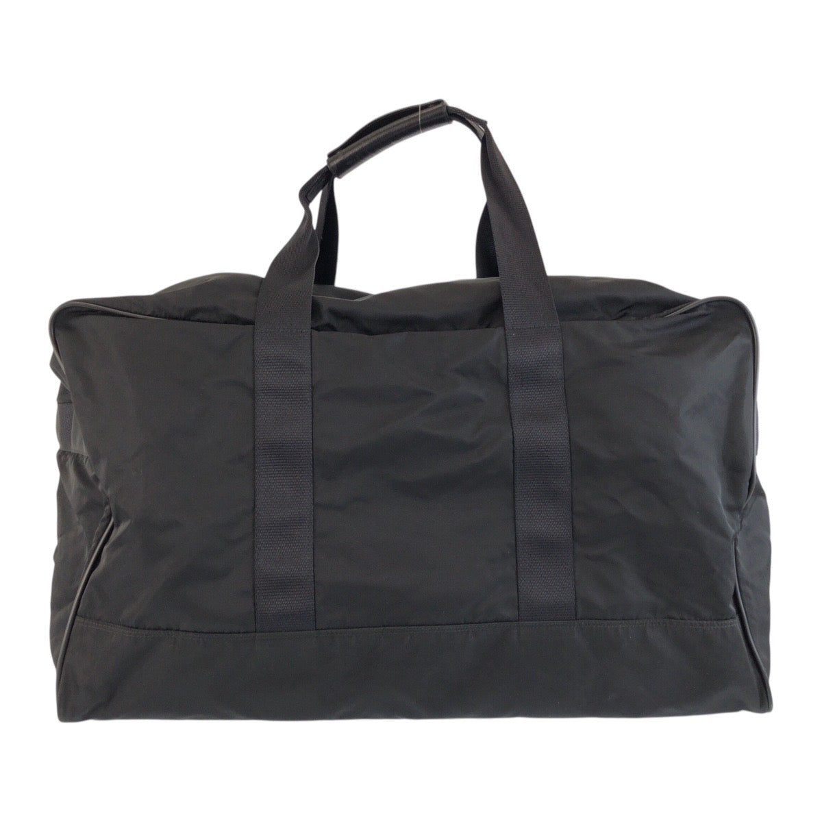 25633
PRADA プラダ テスート 三角ロゴプレート ブラック 黒 シルバー金具 ナイロン / レザー ボストンバッグ 旅行バッグ 男女兼用 レディース ABP58