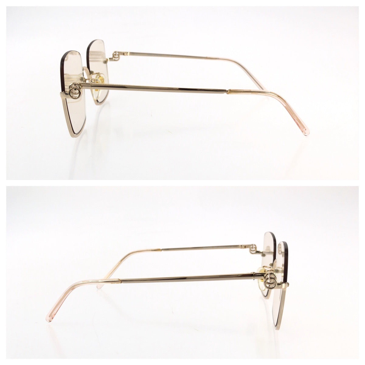 25641
GUCCI グッチ インターロッキングG ゴールド ピンク メタル GG1279S 004 サングラス 男女兼用 スクエア レディース A22
