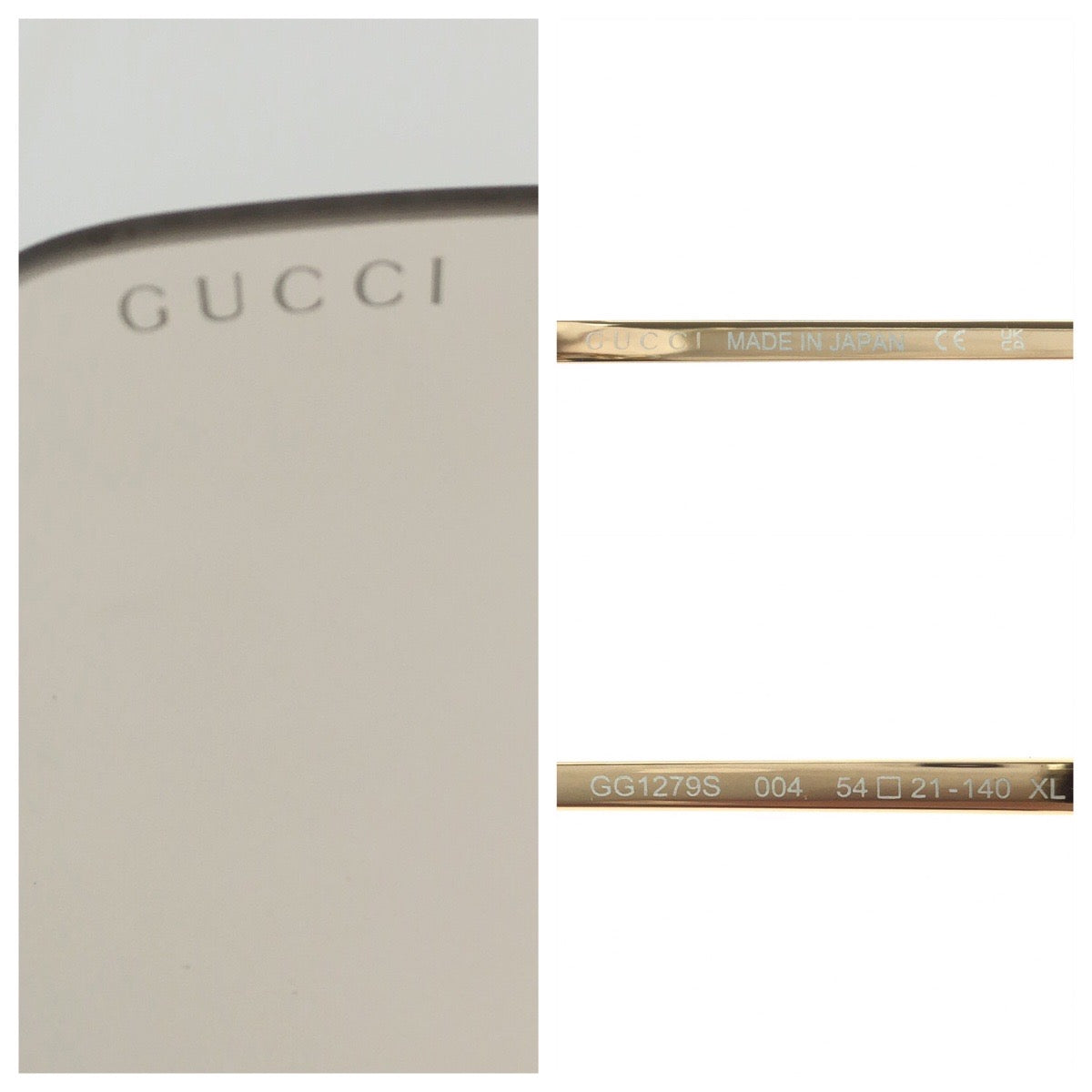 25641
GUCCI グッチ インターロッキングG ゴールド ピンク メタル GG1279S 004 サングラス 男女兼用 スクエア レディース A22